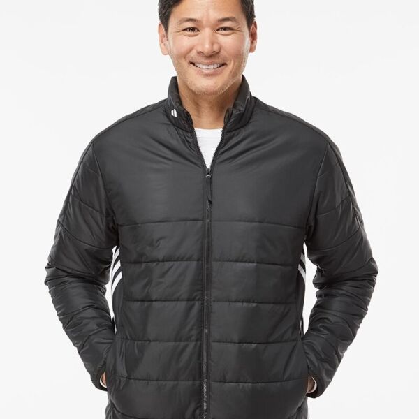 Men's 3-Stripes Puffer Full-Zip Jacket Thumbnail