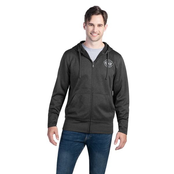 Adult Polyester Full-Zip Hooded Sweatshirt Thumbnail